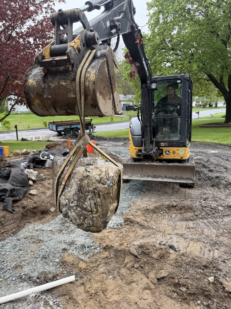 Bubbling Rock Installation in Ballston Lake