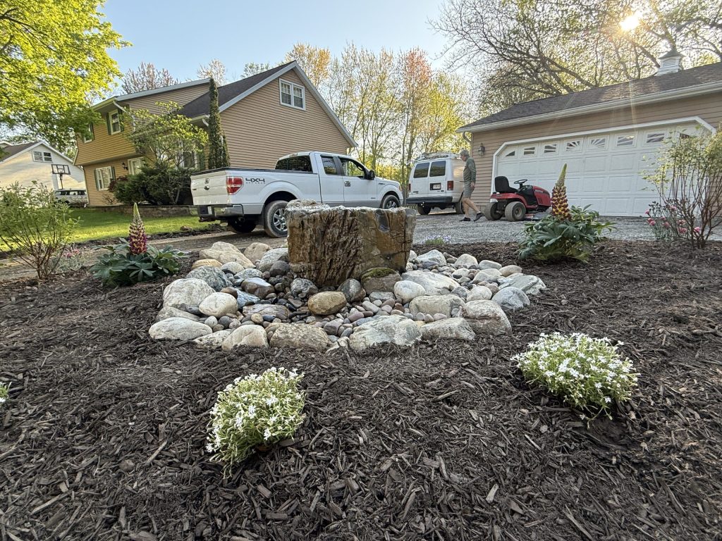Bubbling Rock Installation in Ballston Lake